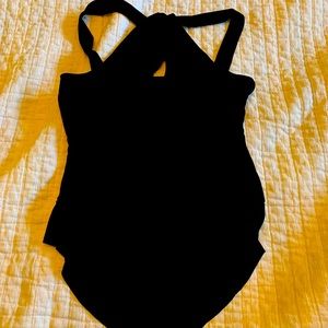 SHEIN black keyhole bodysuit.